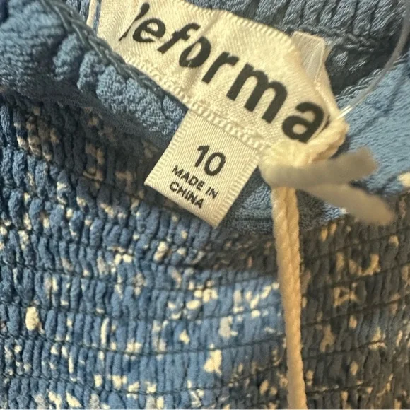 NWT Reformation Elle Mini Dress Suzette size 10 reg $218 - Picture 7 of 7